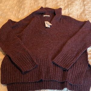 Maurices Deep Burgundy V-Neck Sweater